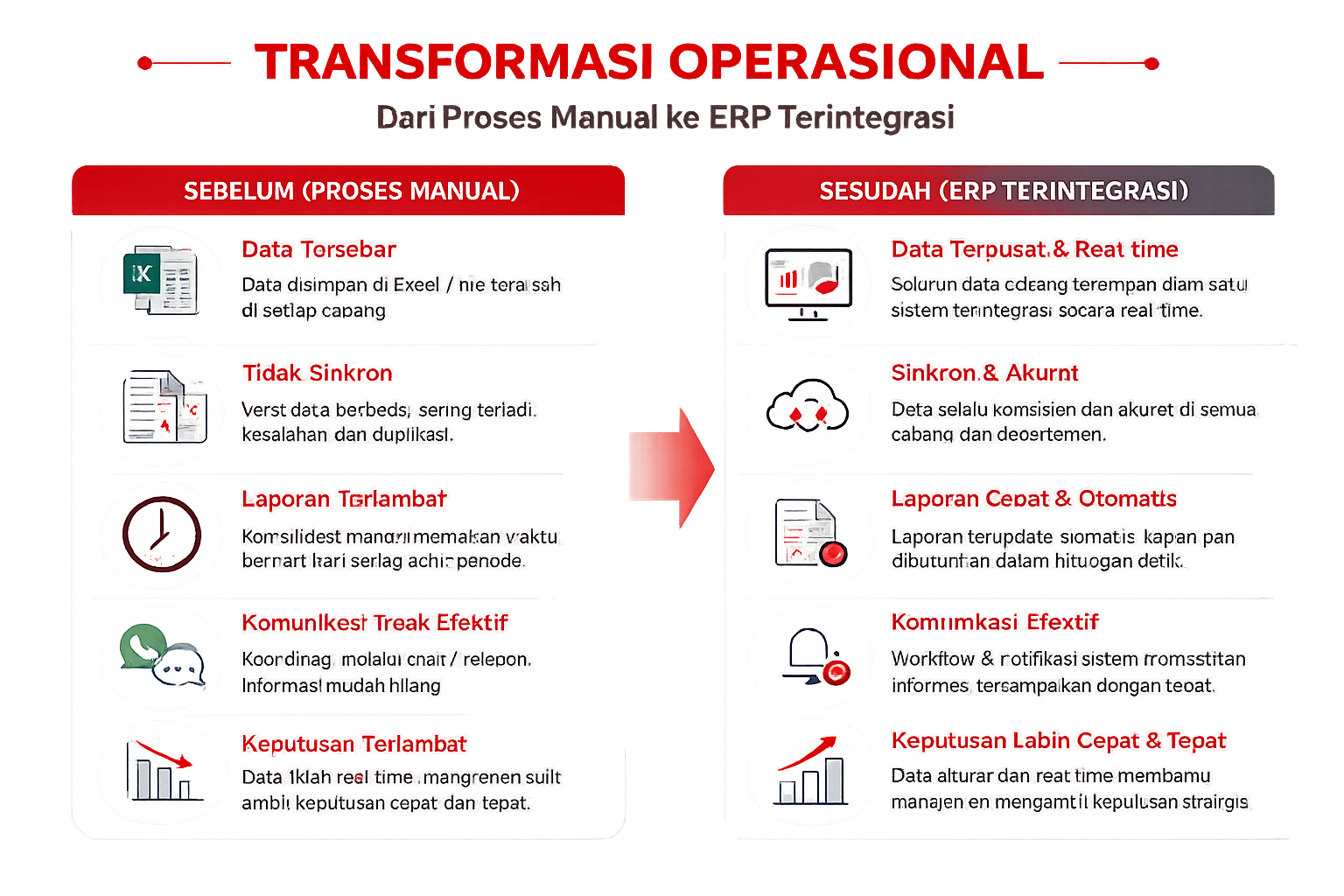 Transformasi proses operasional dengan ERP
